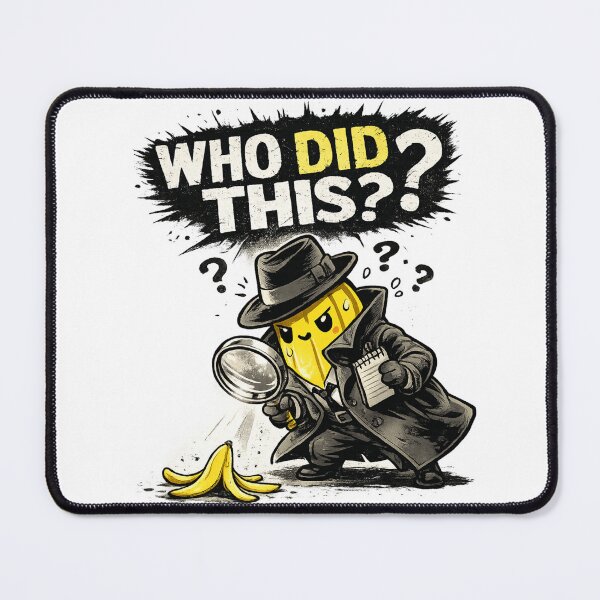 Item preview, Who Did This Funny Detective Banana Peel Mystery Design designed and sold by irfanshikh.