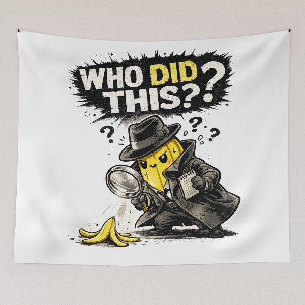 Item preview, Who Did This Funny Detective Banana Peel Mystery Design designed and sold by irfanshikh.