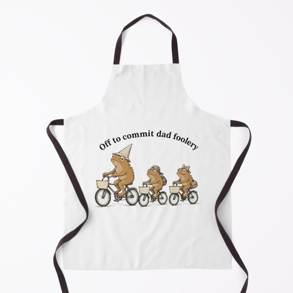 Item preview, Funny Off to Commit Dad Foolery Frogs Riding Bicycle Theme designed and sold by ber-flora.