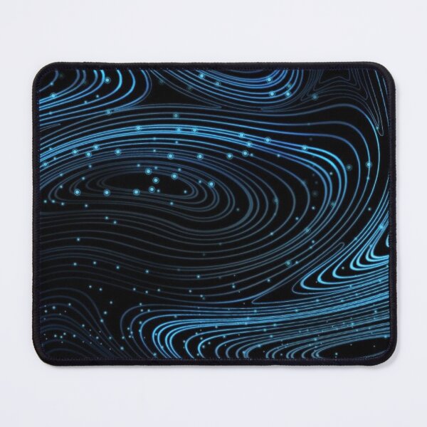 Item preview, Bioluminescent Ocean Waves Abstract Magic Deep Blue Fluid Art designed and sold by LYAN-STORE.