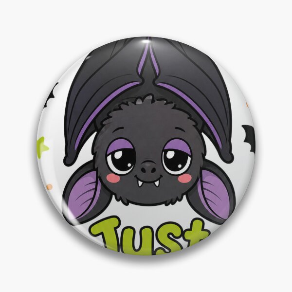 Item preview, Just Hangin Around Bat - Cute Spooky Season Halloween Sticker designed and sold by VisualArtsOasis.