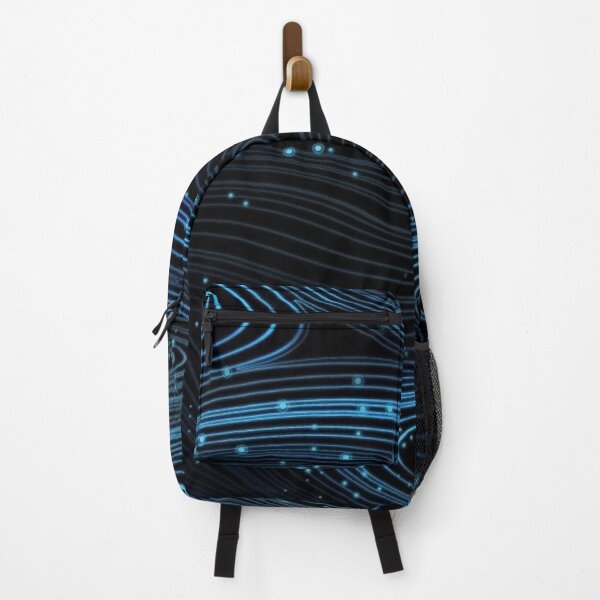 Item preview, Bioluminescent Ocean Waves Abstract Magic Deep Blue Fluid Art designed and sold by LYAN-STORE.