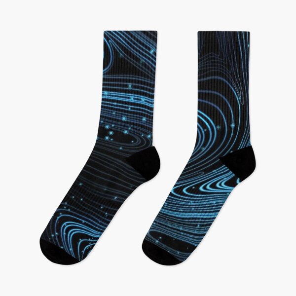 Item preview, Bioluminescent Ocean Waves Abstract Magic Deep Blue Fluid Art designed and sold by LYAN-STORE.
