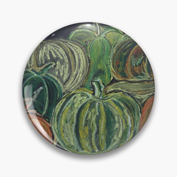 Item preview, Vibrant pumpkins & gourds chalk pastel art designed and sold by DebTheZeb.