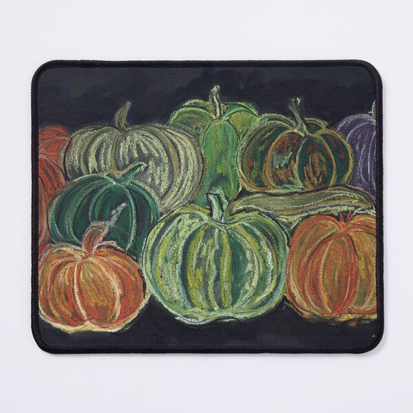 Item preview, Vibrant pumpkins & gourds chalk pastel art designed and sold by DebTheZeb.