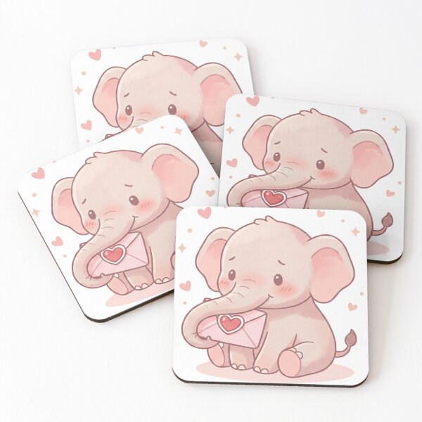 Item preview, A Charming Baby Elephant - Sealed with Love designed and sold by DigitfanStudio.