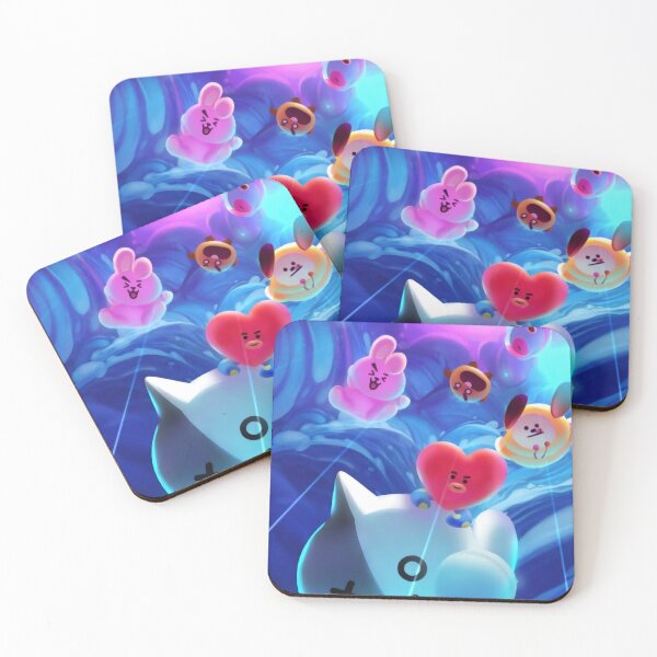 Item preview, Cute Animal Friends Cosmic Space Voyage - Neon Pastel Galaxy Art designed and sold by William Cano.