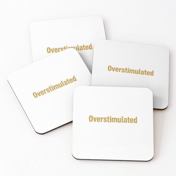 Item preview, Overstimulated | Glitter Typography Aesthetic designed and sold by HellGirlArt.