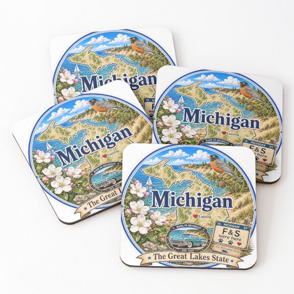 Item preview, Michigan - Collect America with Freckle and Spencer designed and sold by CollectrsCornr.