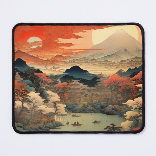 Item preview, Traditional Japanese Illustration - Pagodas Surrounded by Trees designed and sold by DaisukiTokyo.