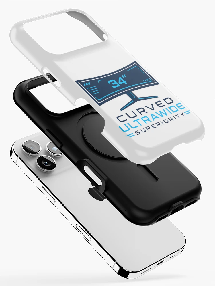 Thumbnail 2 of 4, iPhone Case, 34-Inch Curved Vision - Sim Racing Humor designed and sold by GarageGraphics.