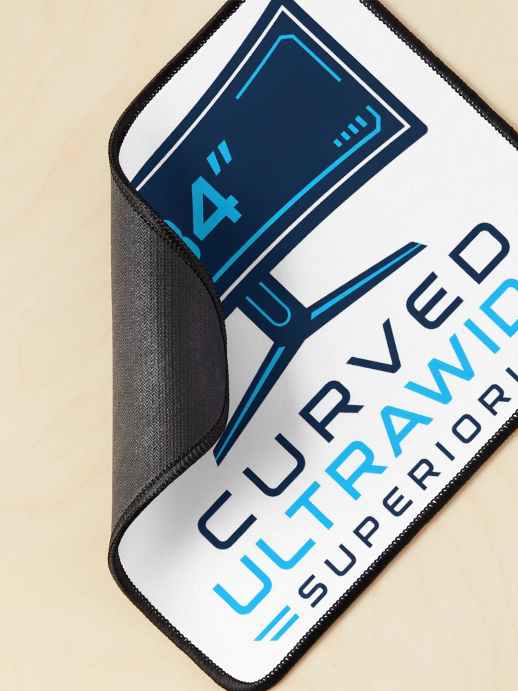 Thumbnail 2 of 5, Mouse Pad, 34-Inch Curved Vision - Sim Racing Humor designed and sold by GarageGraphics.