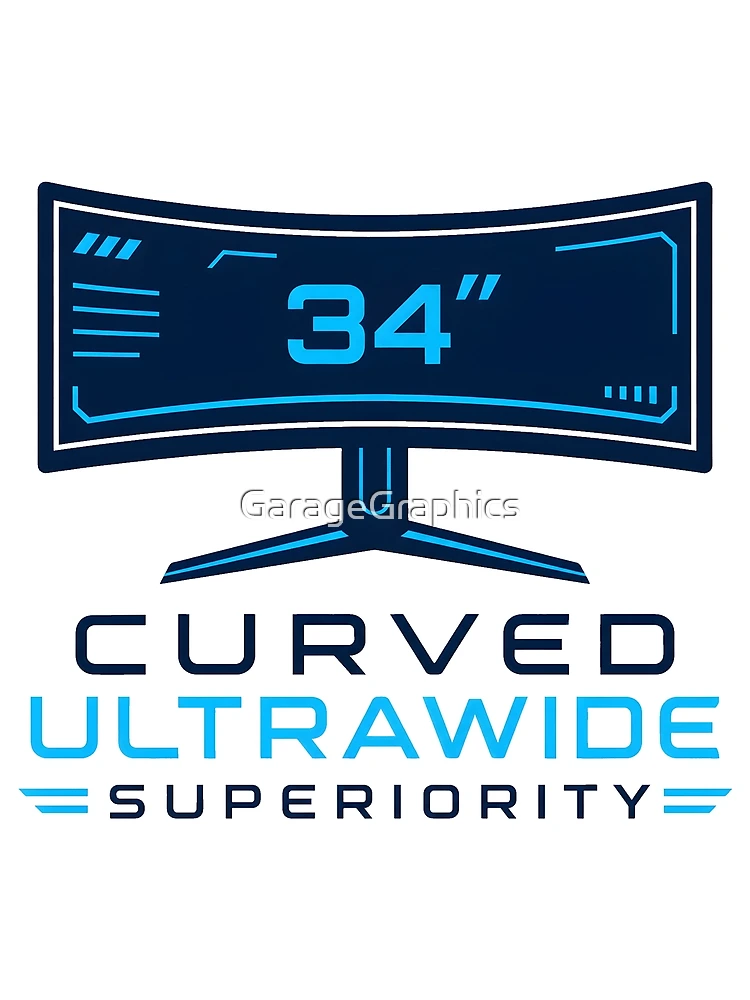 Thumbnail 3 of 3, Scarf, 34-Inch Curved Vision - Sim Racing Humor designed and sold by GarageGraphics.