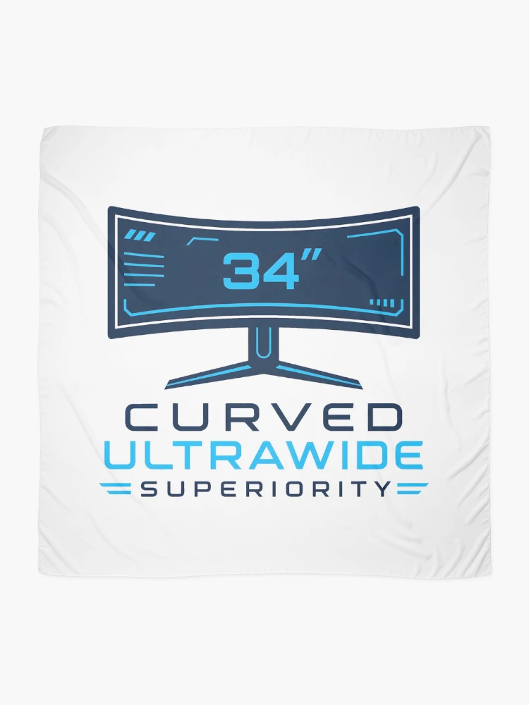 Thumbnail 2 of 3, Scarf, 34-Inch Curved Vision - Sim Racing Humor designed and sold by GarageGraphics.