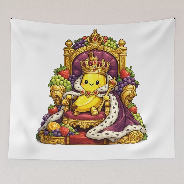 Item preview, Cute Banana King Royal Throne Funny Fruit Royalty Design designed and sold by irfanshikh.