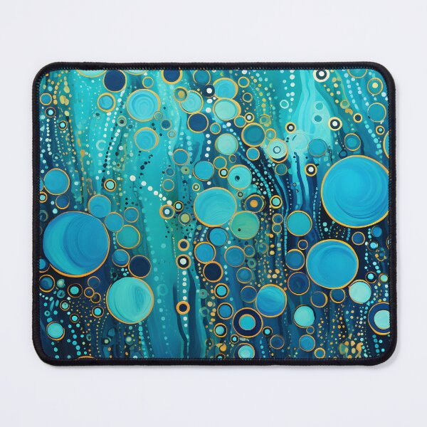 Item preview, Aboriginal Inspired Dot Art - Teal Underwater Bubbling Bubbles designed and sold by GrinGalore.