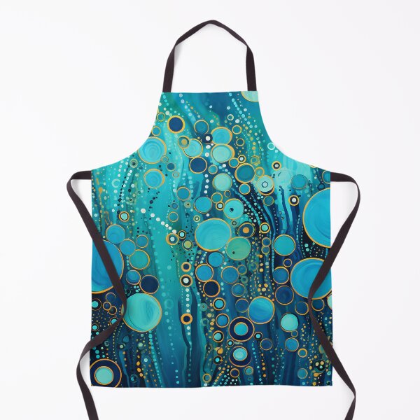Item preview, Aboriginal Inspired Dot Art - Teal Underwater Bubbling Bubbles designed and sold by GrinGalore.