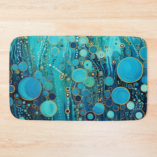 Item preview, Aboriginal Inspired Dot Art - Teal Underwater Bubbling Bubbles designed and sold by GrinGalore.