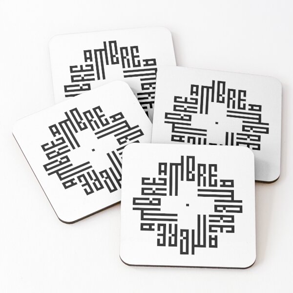 Item preview, AMBER | Black  | Modern Geometric Kufi Calligraphy | From Name to Art   designed and sold by FOR YOUR NAME.
