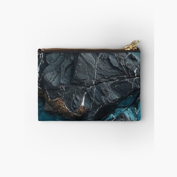 Item preview, Dark Rock Texture with Neon Teal Crystal Veins Abstract Stone designed and sold by LYAN-STORE.