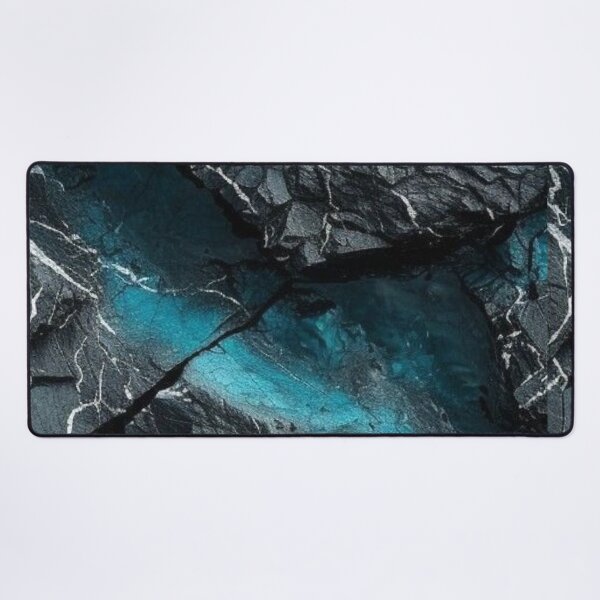 Item preview, Dark Rock Texture with Neon Teal Crystal Veins Abstract Stone designed and sold by LYAN-STORE.
