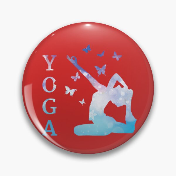 Item preview, Serene Yoga Tree Pose – Blue Watercolor Gradient with Butterflies designed and sold by RaresS.