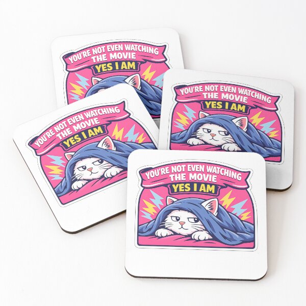 Item preview, Side Eye White Cat Watching Movie Meme Sticker designed and sold by MIROUZ2000.