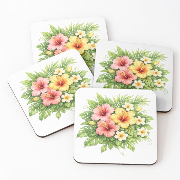 Item preview, Tropical Hibiscus and Plumeria Bouquet designed and sold by 0606PM.