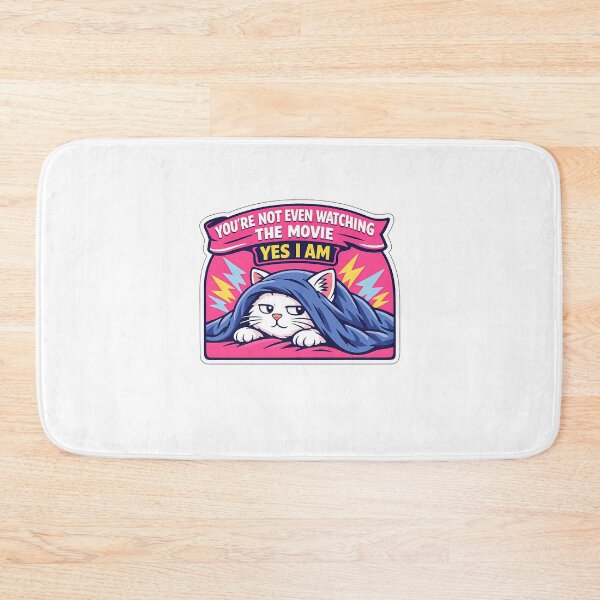 Item preview, Side Eye White Cat Watching Movie Meme Sticker designed and sold by MIROUZ2000.