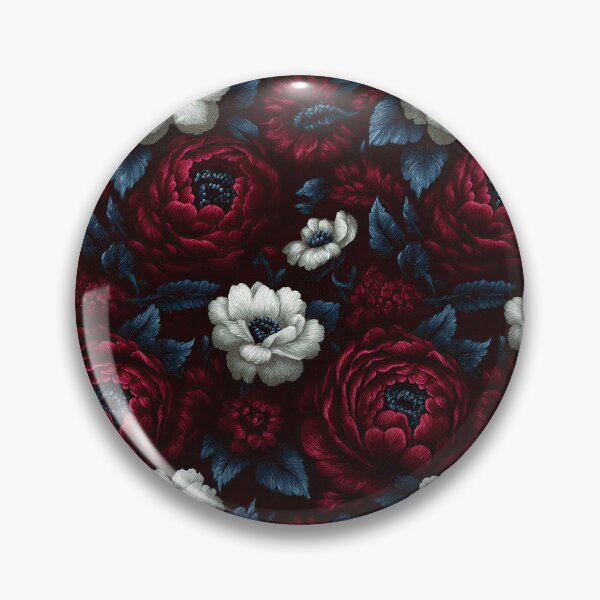 Item preview, Dark Gothic Red And White Floral Pattern designed and sold by igraphixart.