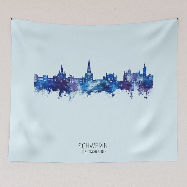 Item preview, Schwerin Germany Skyline designed and sold by ArtPrints.