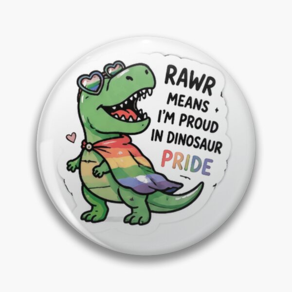 Item preview, Rawr Means Pride Cute Rainbow Dinosaur Sticker designed and sold by Pixanova.