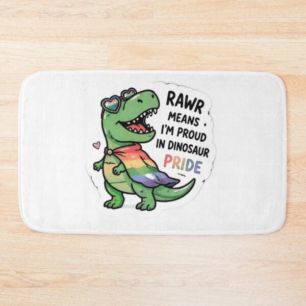 Item preview, Rawr Means Pride Cute Rainbow Dinosaur Sticker designed and sold by Pixanova.