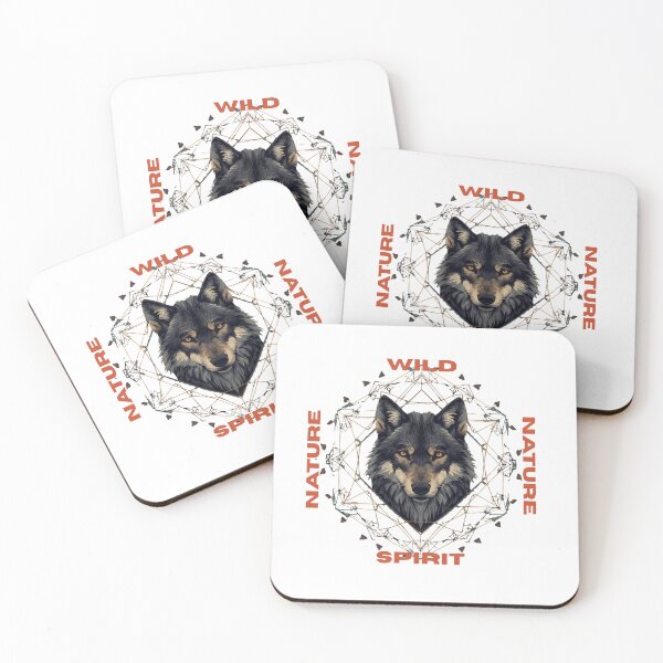 Item preview, Geometric Wolf Wild Nature Spirit Sacred Geometry designed and sold by RadiantReza.