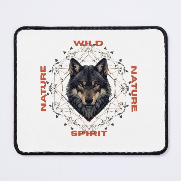 Item preview, Geometric Wolf Wild Nature Spirit Sacred Geometry designed and sold by RadiantReza.