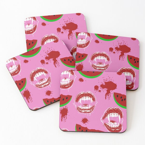 Item preview, Vampire Mouth Eating Watermelon - Hot Pink  designed and sold by CanisArtStudio.