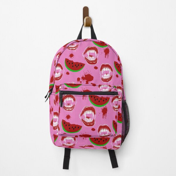 Item preview, Vampire Mouth Eating Watermelon - Hot Pink designed and sold by CanisArtStudio.