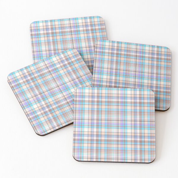 Item preview, Pastel Plaid Tartan Pattern Blue Purple Peach Preppy designed and sold by Zaya_art.