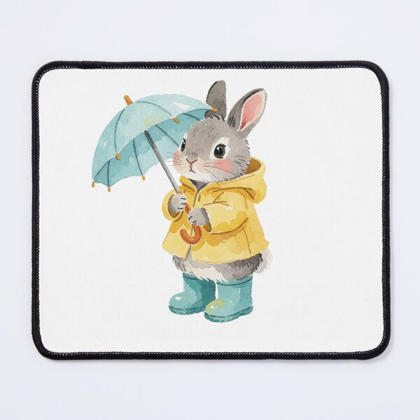 Item preview, Autumn Bunny Sticker | Cute Rabbit with Umbrella designed and sold by AillustriaAK.
