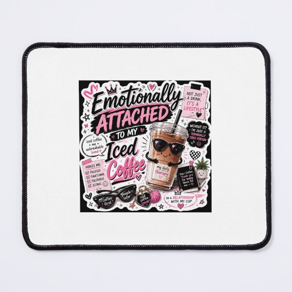 Item preview, Emotionally Attached To My Iced Coffee | Caffeine & Good Vibes Sticker designed and sold by Ananyamalik12.