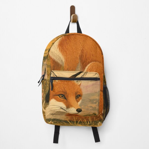 Item preview, Tuscan Fox in a Wildflower Meadow | Cottagecore Woodland Art designed and sold by The Sandy Design Store.