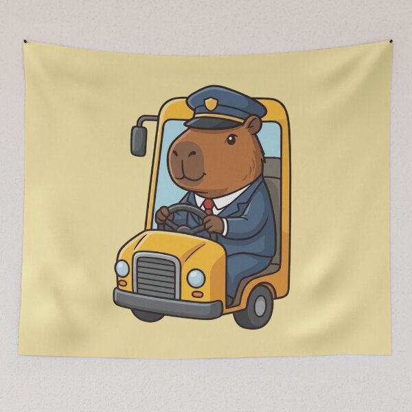 Item preview, School Capybara Bus Driver designed and sold by Ivy-Triggs.