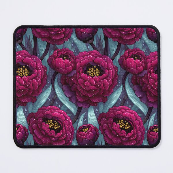Item preview, Magical Purple And Teal Floral Pattern With Gold Centers designed and sold by igraphixart.