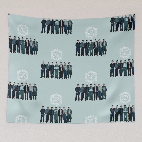 Item preview, BTS Merry Go Round Retro Frame Kpop Group Aesthetic designed and sold by moamaxshop.