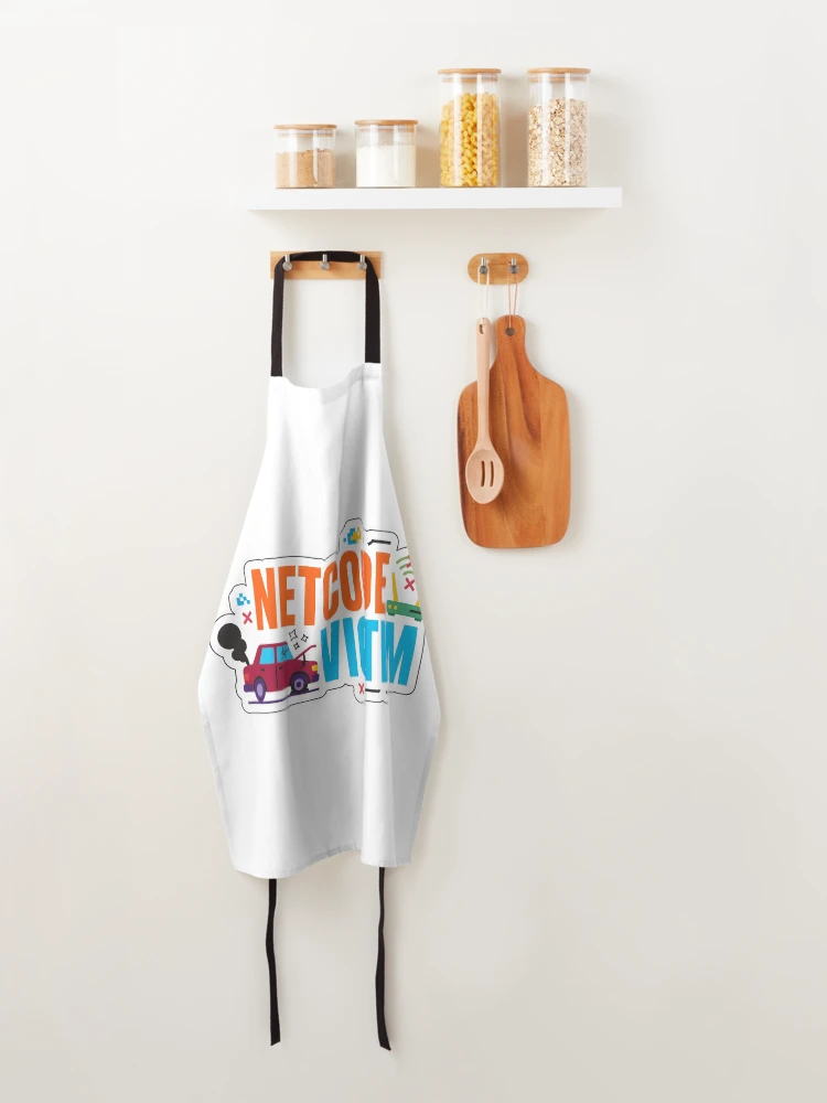 Thumbnail 4 of 6, Apron, Netcode Victim - Sim Racing Humor designed and sold by GarageGraphics.