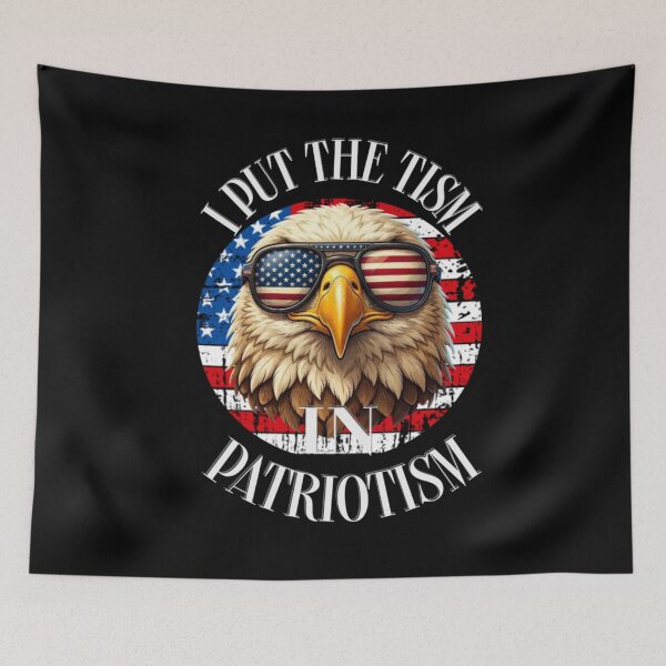 Item preview, I Put The Tism in Patriotism Athletic Eagle designed and sold by TheEndDesign.