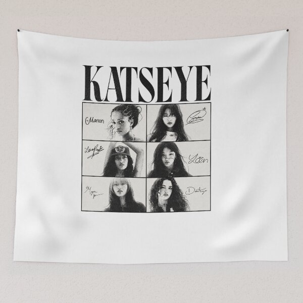 Item preview, Katseye Signature Shirt, Black White Member Grid Graphic Tee, Vintage Kpop Girl Group T-Shirt, Eyekon Fan Gift Top, Comfort Colors Shirt designed and sold by BerryHand.