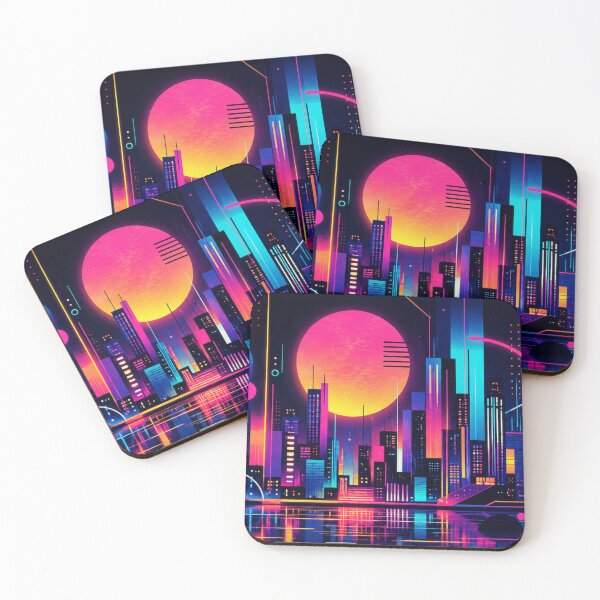 Item preview, Neon Horizon Metropolis | Cyberpunk City design designed and sold by rigelcreation.