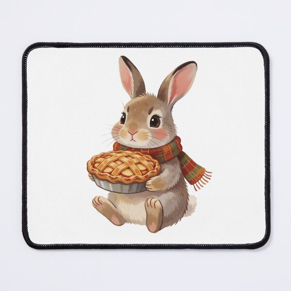 Item preview, Autumn Bunny Sticker | Cute Rabbit with Pumpkin Pie designed and sold by AillustriaAK.