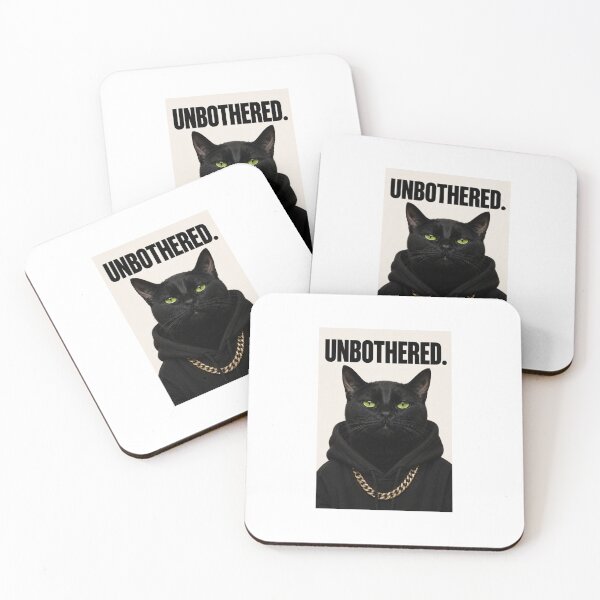 Item preview, Unbothered Black Cat Streetwear Design designed and sold by Sneh024.
